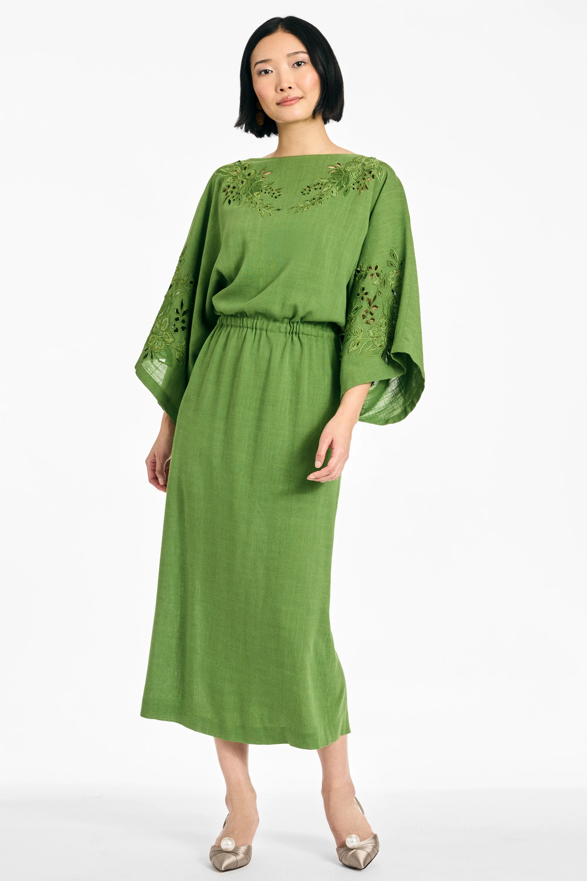 KIERA DRESS - FERN GREEN - Image 3