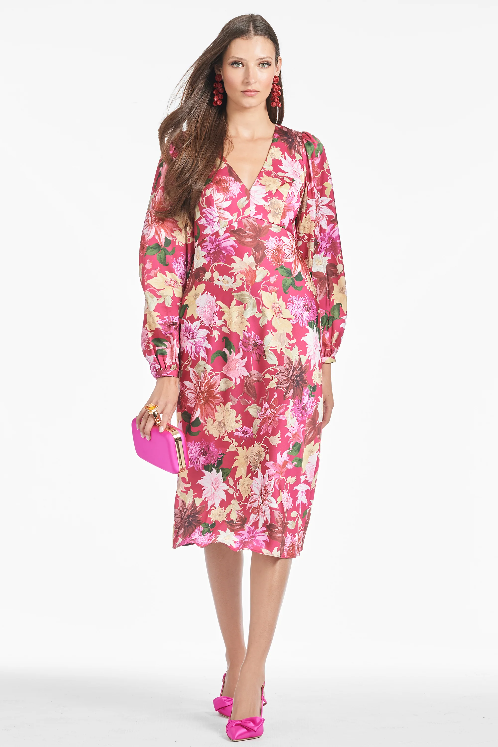 LOLA DRESS - DEEP PINK DAHLIA - FINAL SALE - Image 2