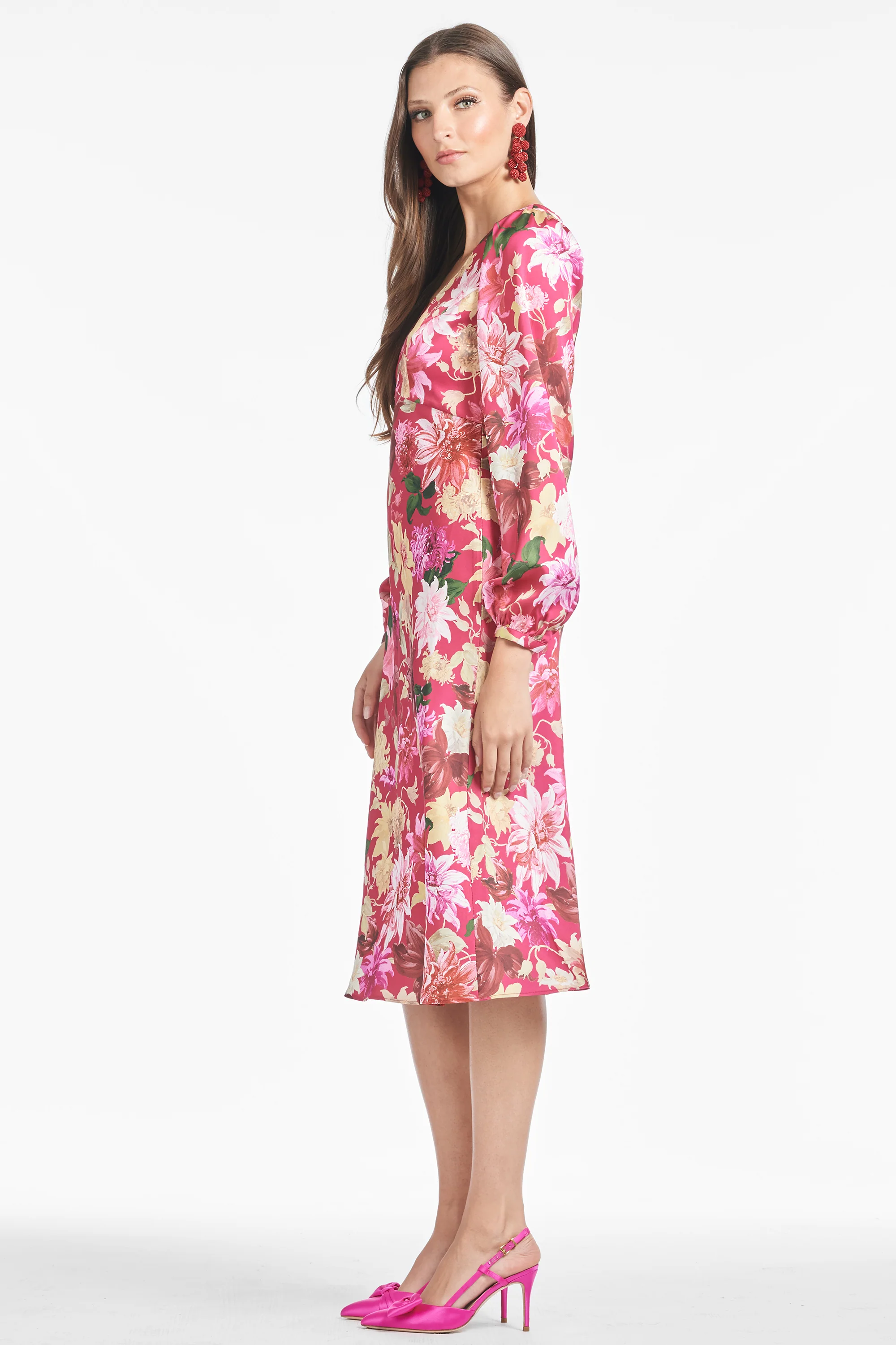 LOLA DRESS - DEEP PINK DAHLIA - FINAL SALE - Image 3