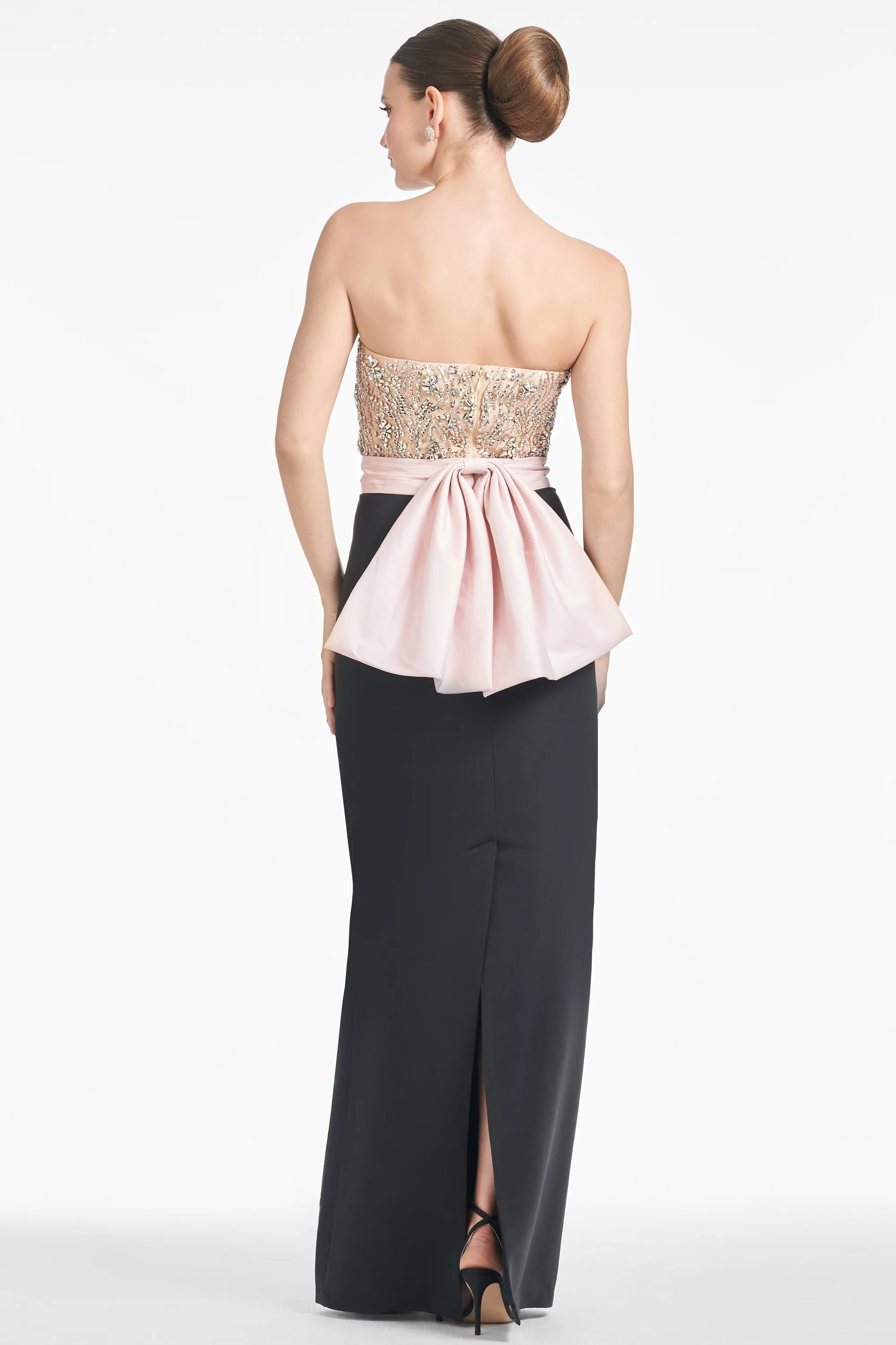 MARILYN GOWN - BLUSH/BLACK - Image 6