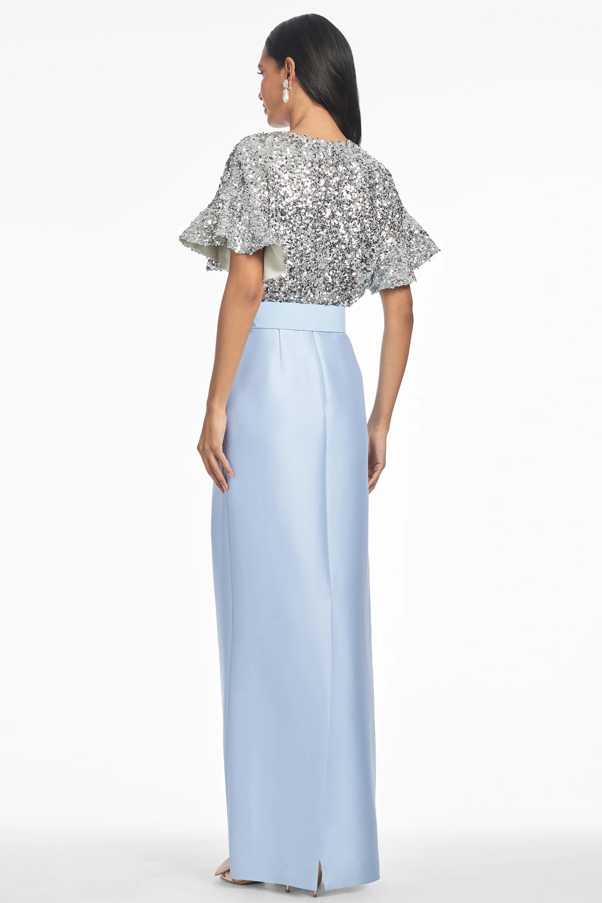 MARLENE GOWN - SILVER/GLACIAL BLUE - Image 3