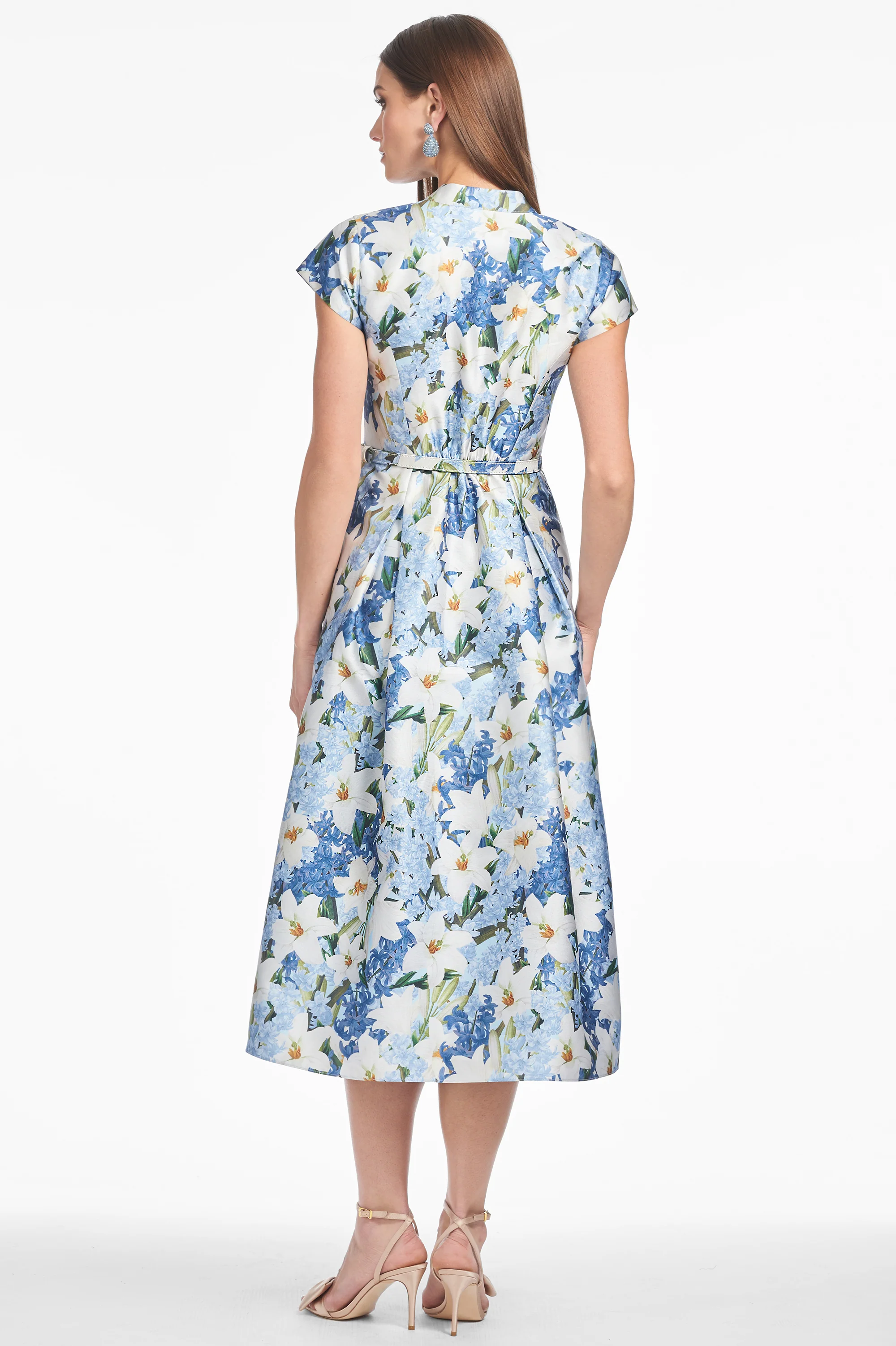 MARTINE DRESS - SKY BLUE STAR LILLIES - Image 3