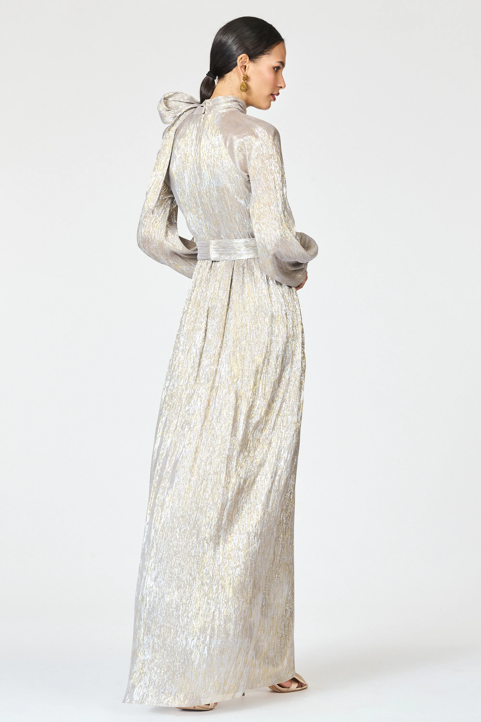 METALLIC VERA GOWN - METALLIC - Image 3