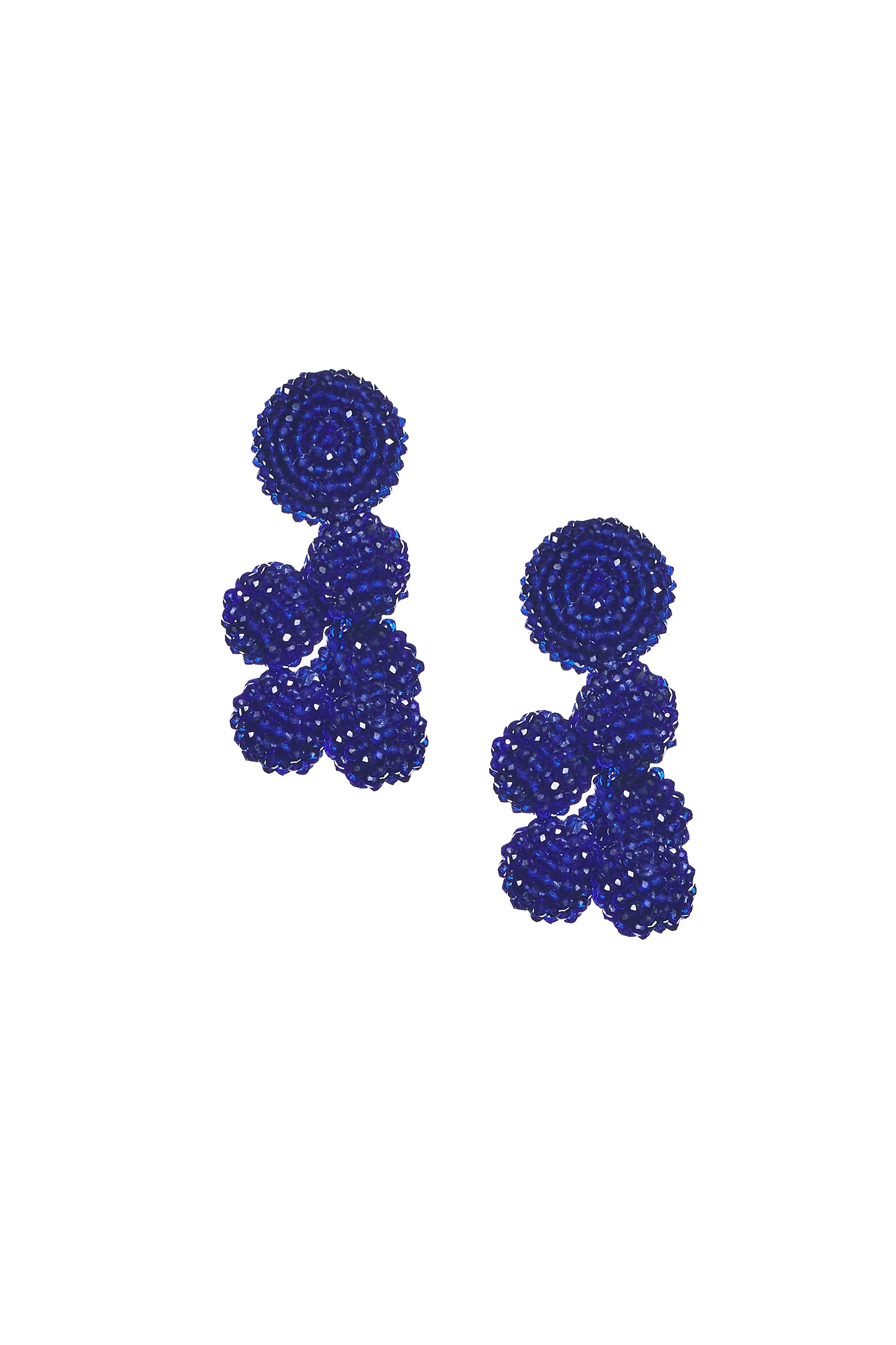 MINI COCONUTS EARRINGS - COBALT - Image 2