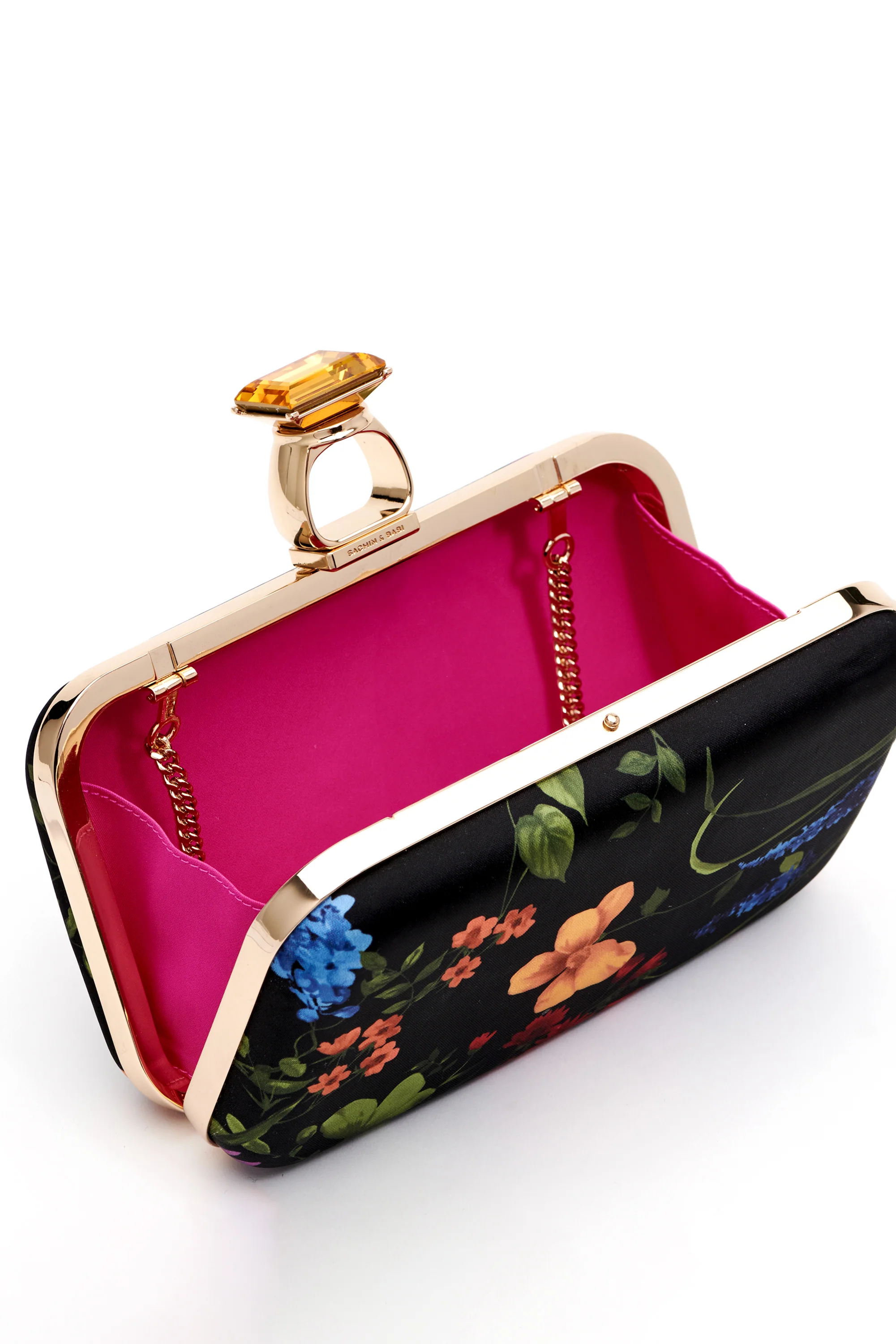 ON THE ROCKS CLUTCH - NOIR WILDFLOWER - Image 3