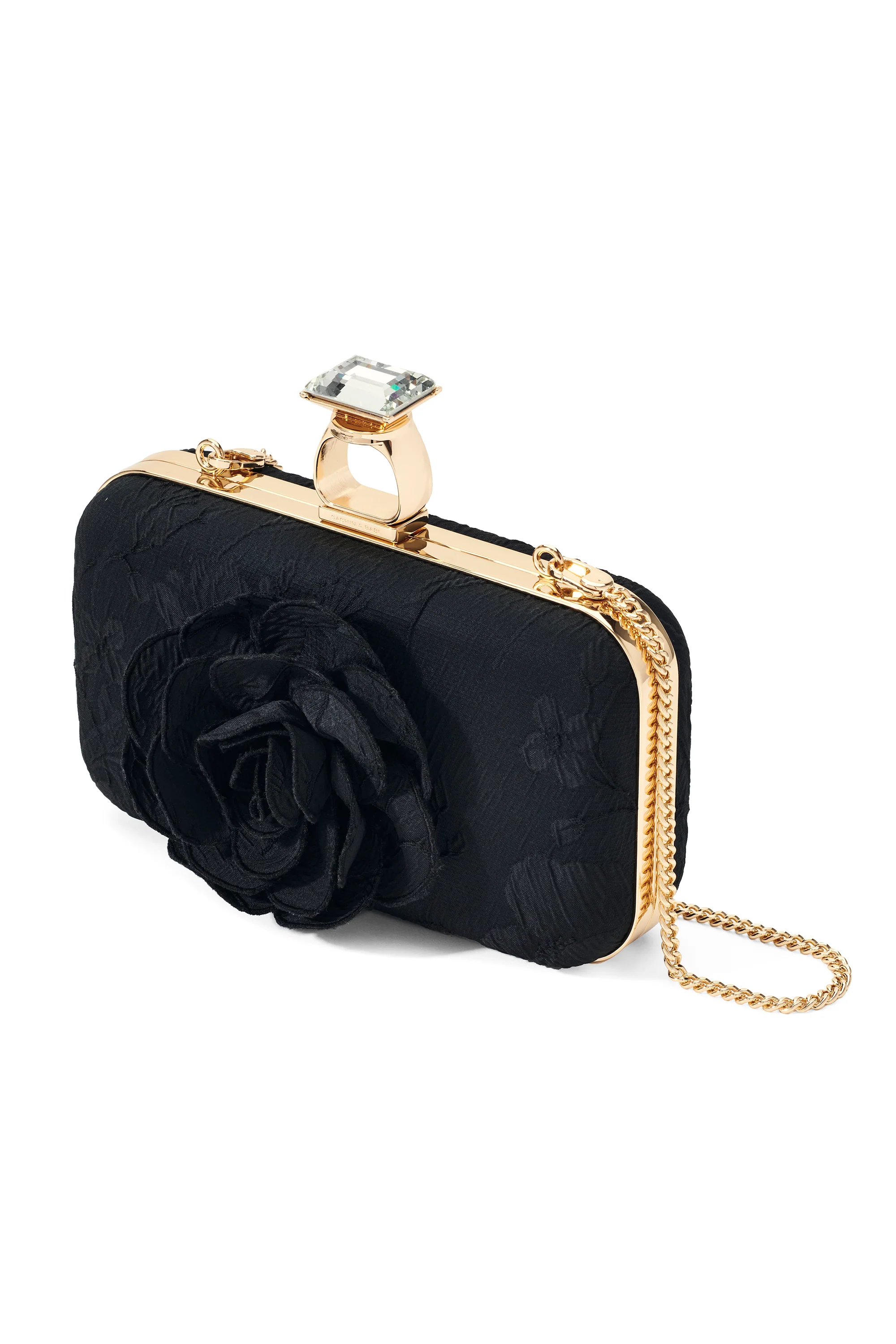 ON THE ROCKS WITH ROSE CLUTCH - BLACK - Image 5