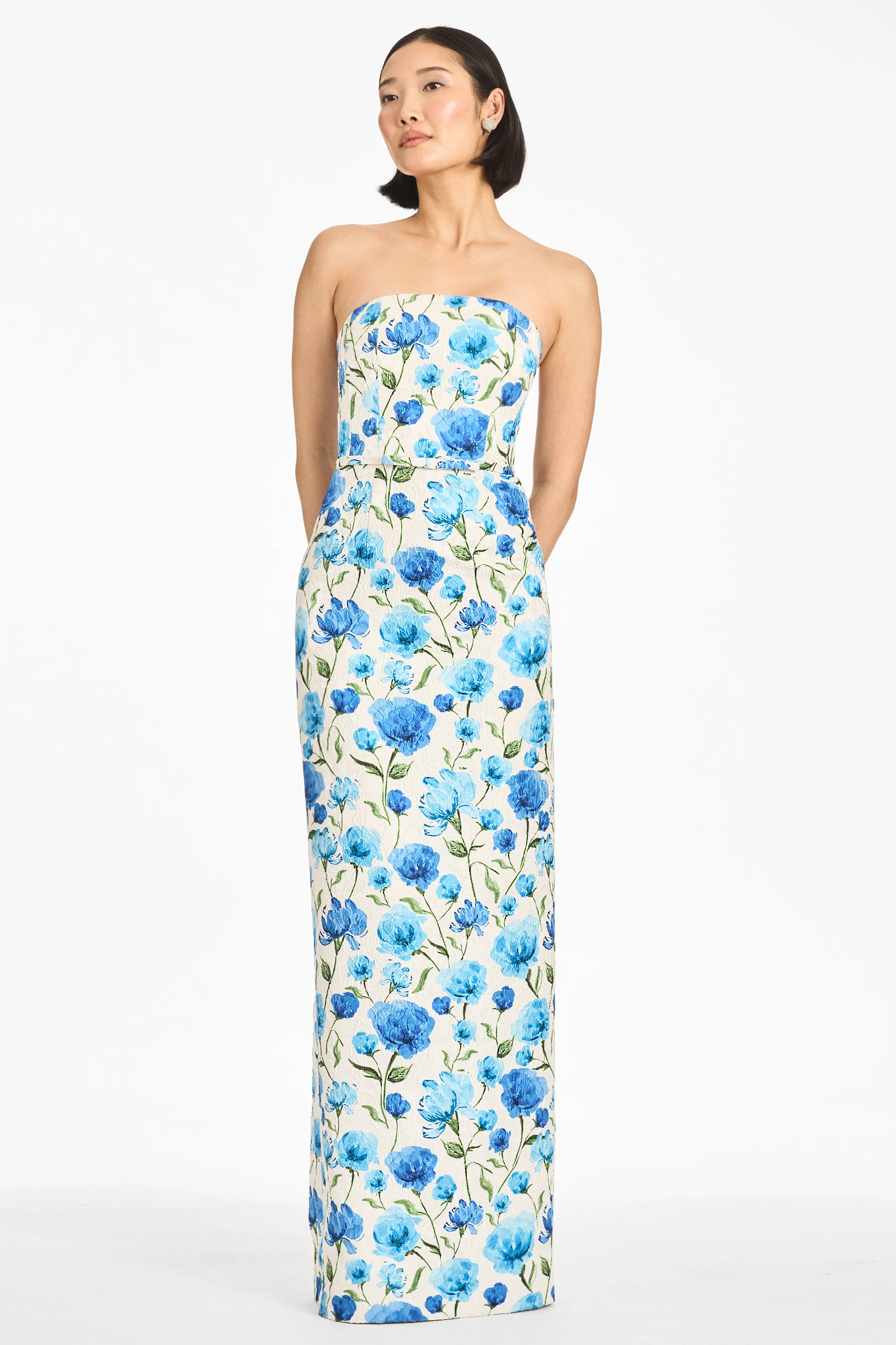 SOPHIA GOWN - SAPPHIRE POPPIES - Image 2