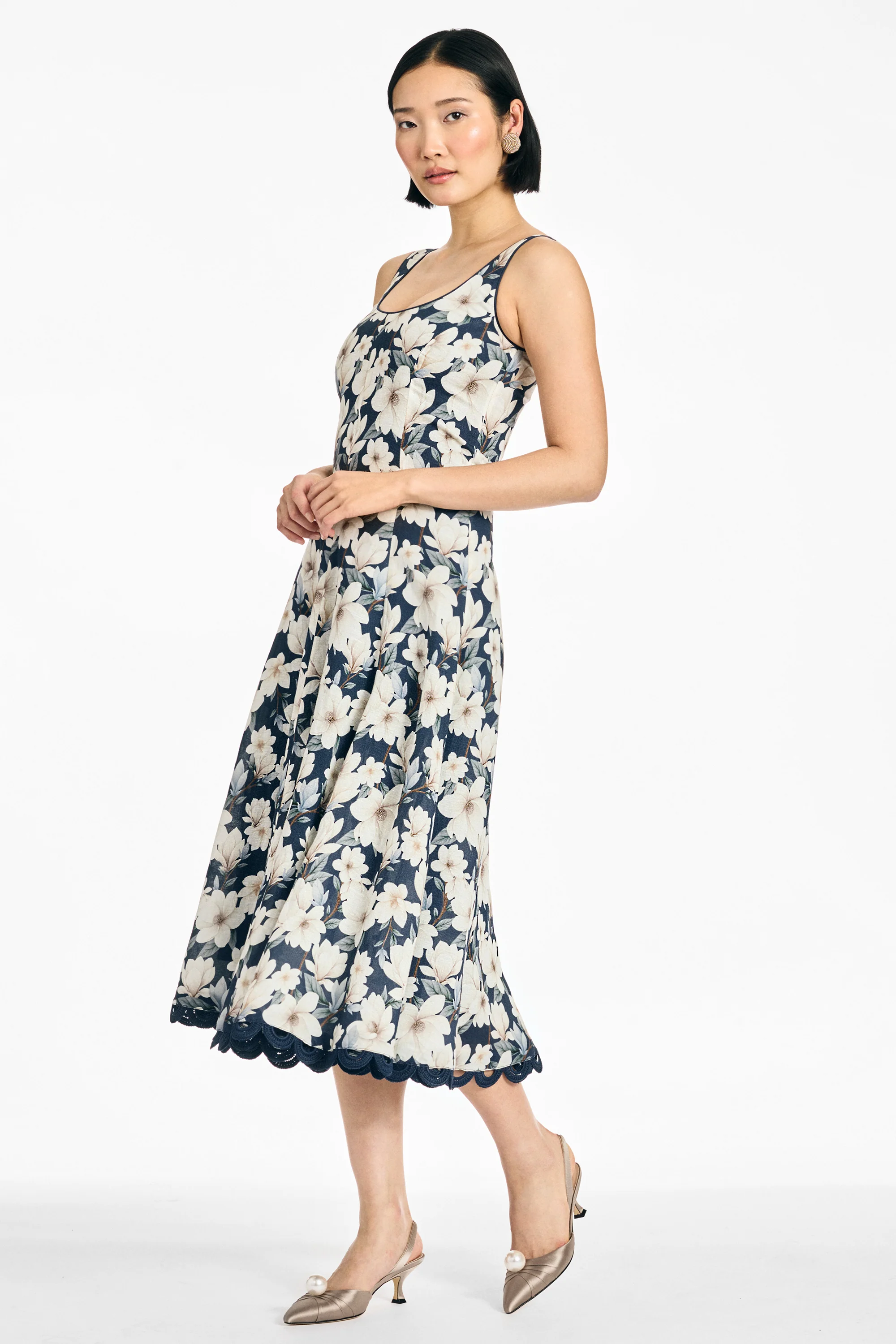 TERESA DRESS - MIDNIGHT MAGNOLIA - Image 3