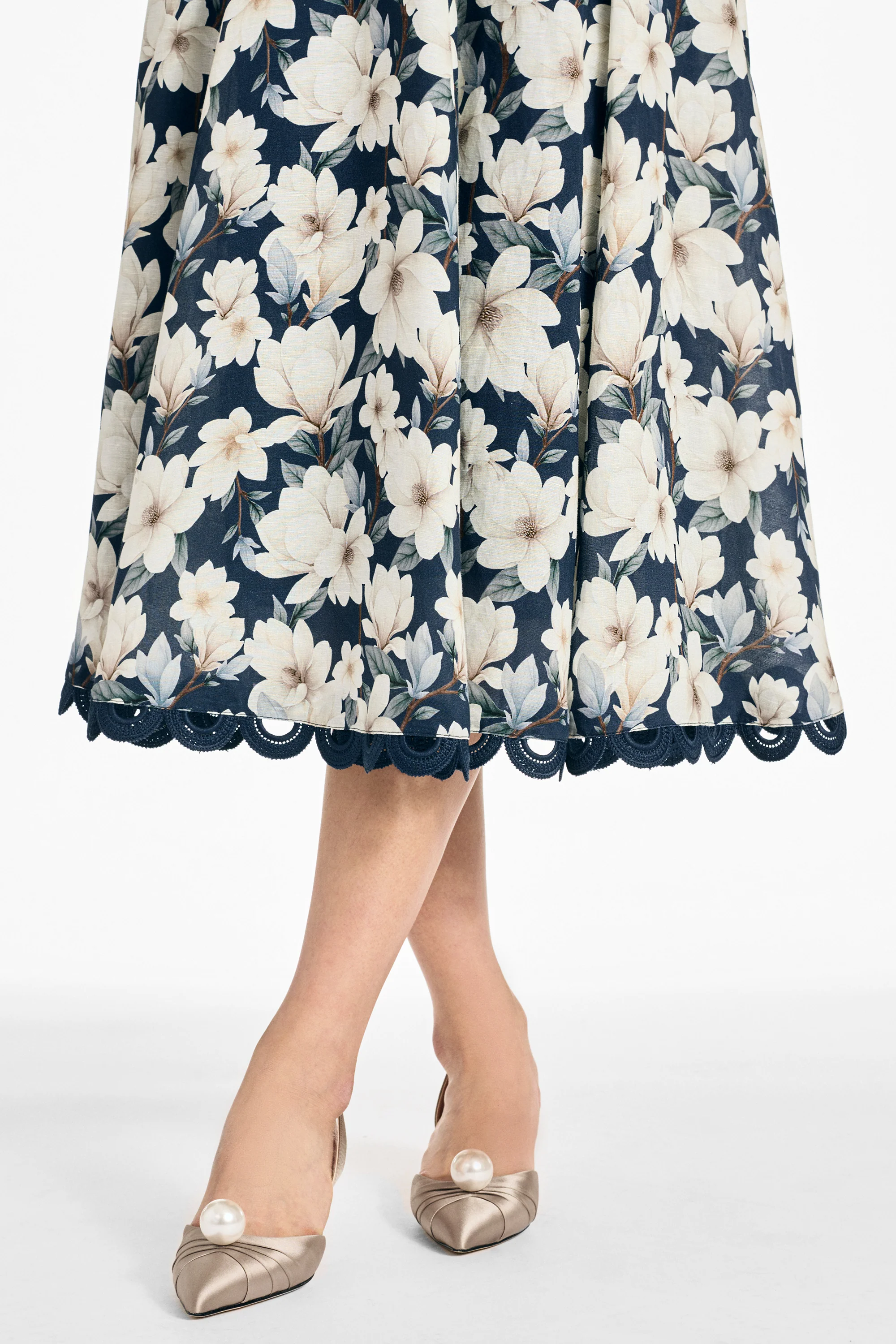 TERESA DRESS - MIDNIGHT MAGNOLIA - Image 4