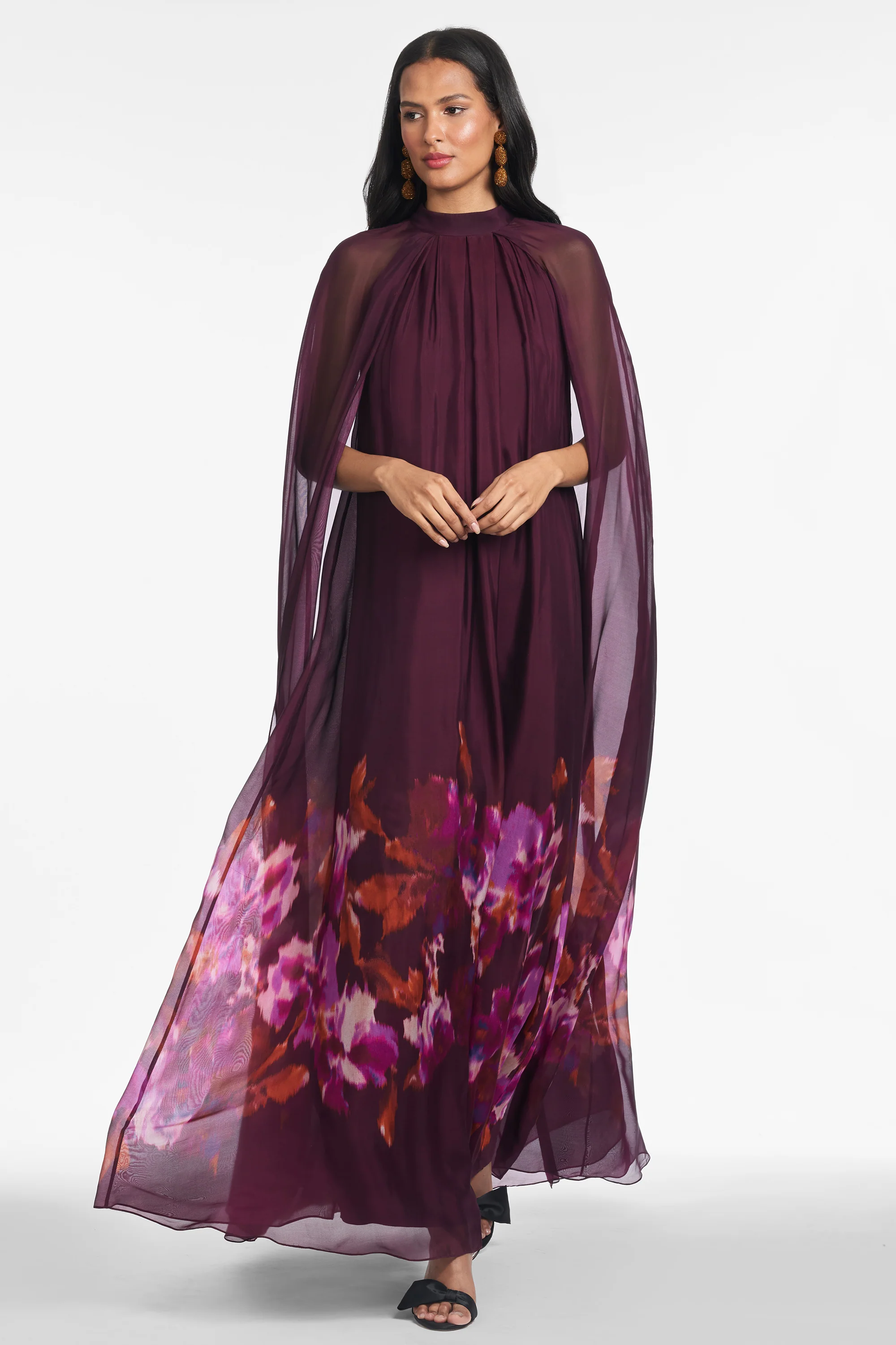 TIANA GOWN - MIXED BERRY IKAT BORDER - Image 3