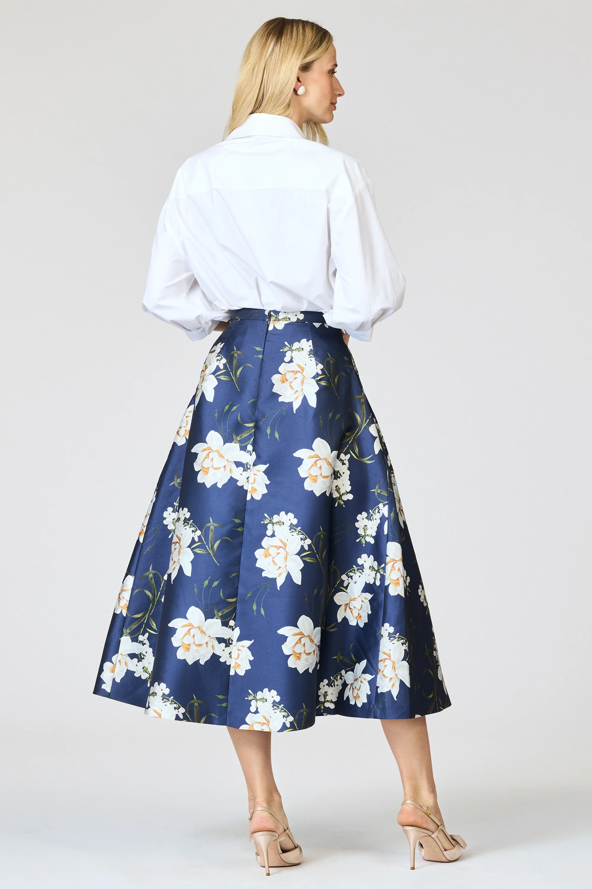 TIPPY SKIRT - NAVY NARCISSUS - Image 4