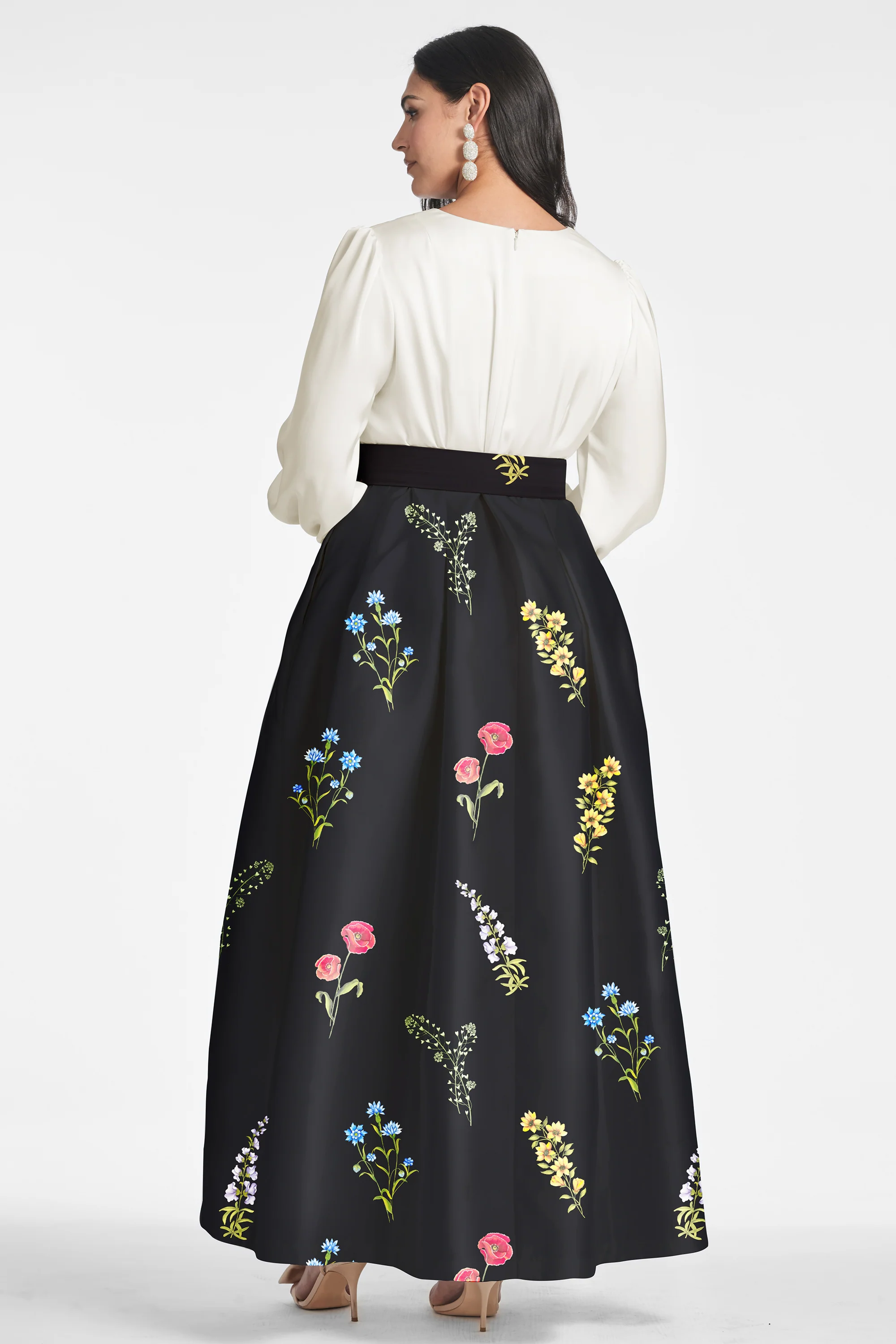 ZOE GOWN - OFF WHITE/NOIR BOUQUET - FINAL SALE - Image 7